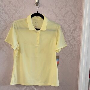 Nike Women's Light Yellow Golf Shirt